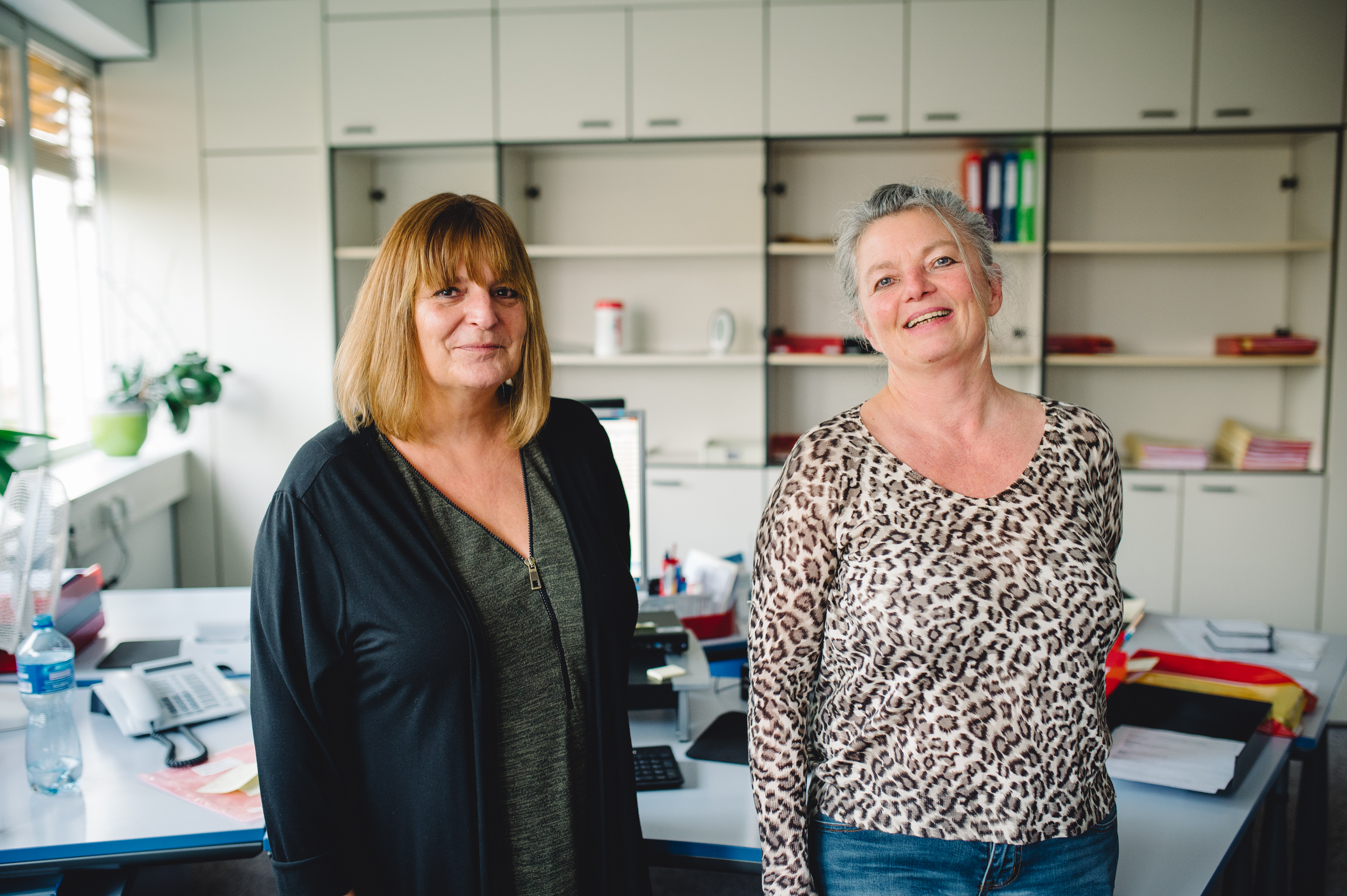 Deux secrétaires médicales à l'hôpital de Chamblon. 