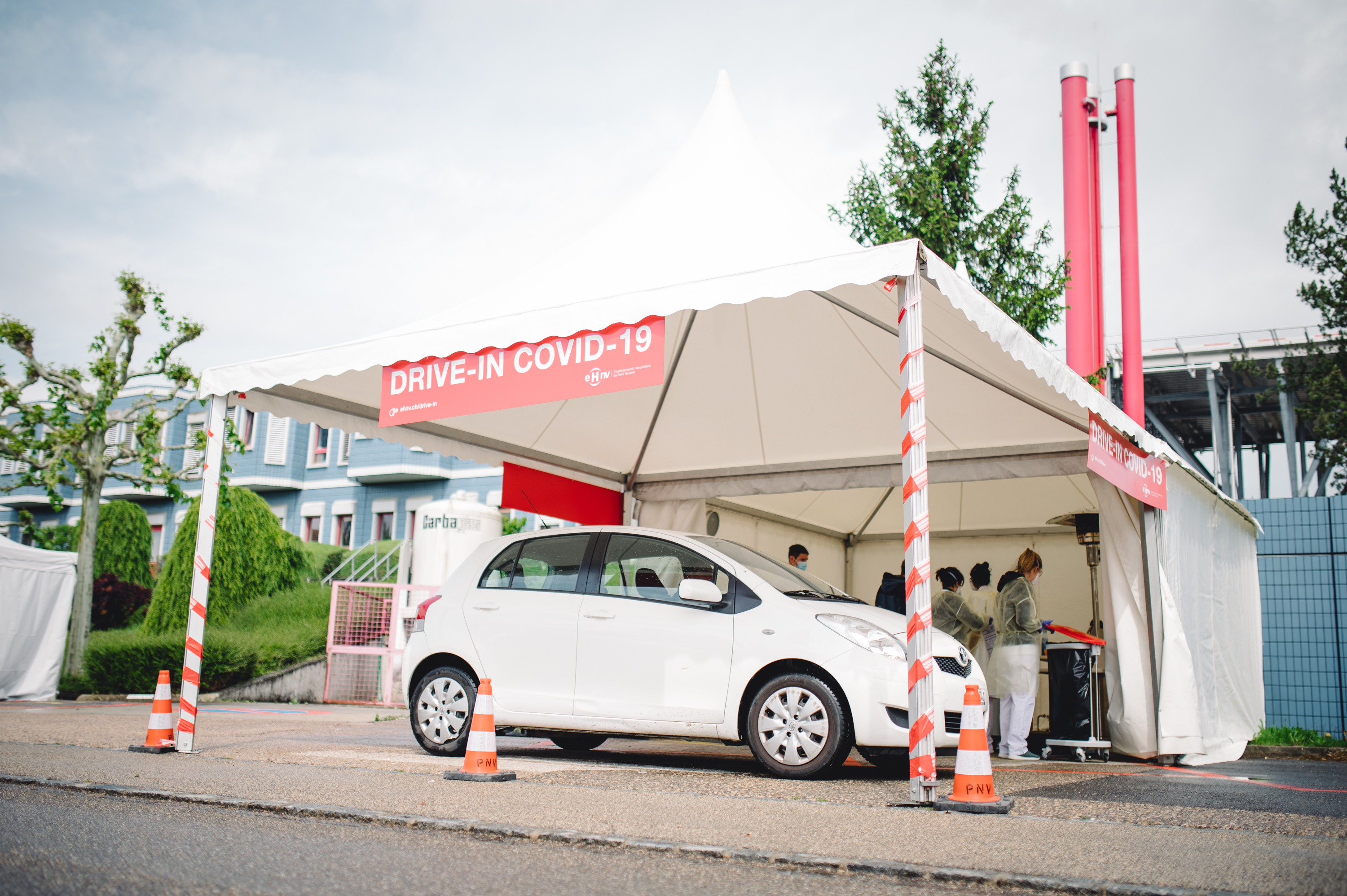 Drive-in de l'hôpital d'Yverdon-les-Bains