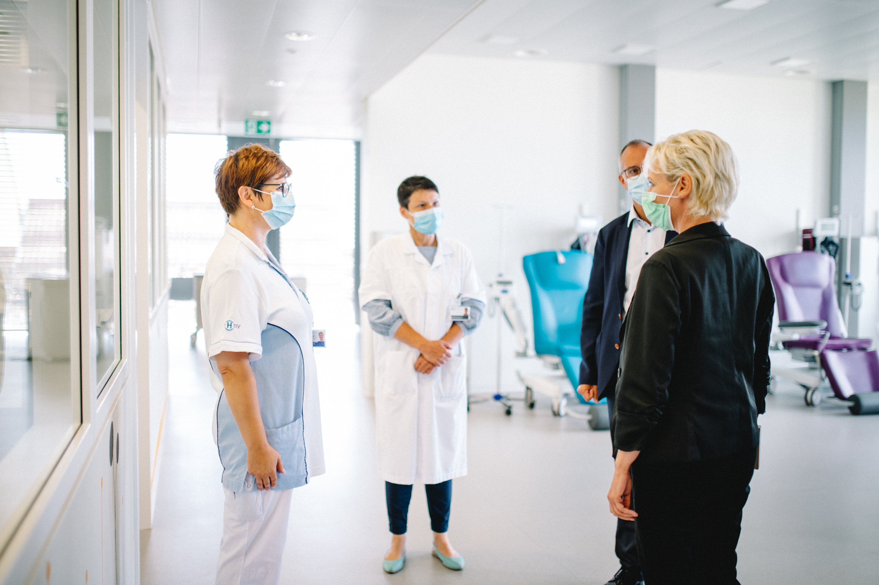 Visite du centre d'oncologie et d'hématologie